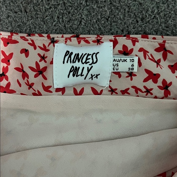 Princess Polly Red and White A-Line Skirt - Picture 2 of 3